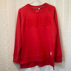 Pressbox Women’s Red Nebraska sweatshirt, size medium, thumbholes, NWT